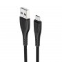 Кабель USB - micro-USB Borofone BX37, чёрный пластик штекер, 1м, круглый чёрный ПВХ