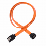 Кабель GoPower Sata (M) - Sata (M) 0.5м, ver. 3.0, силиконовый оранжевый
