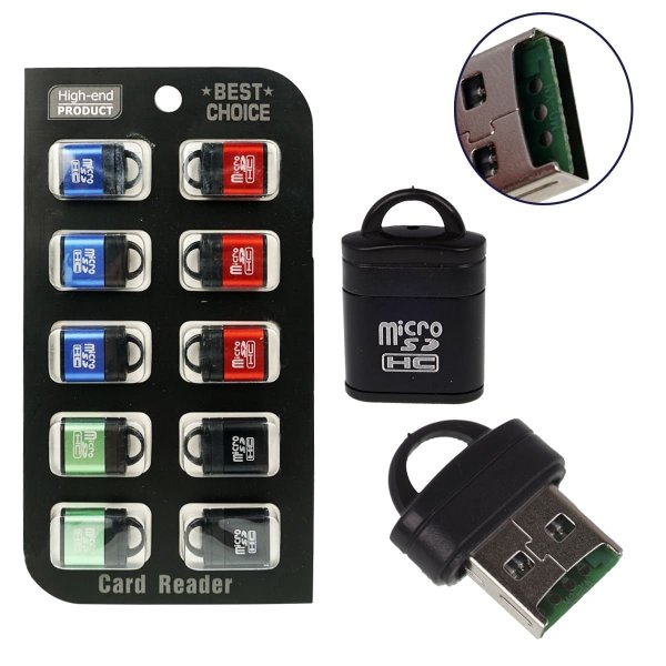 Картридер microSD TF88, чёрный