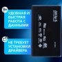 Картридер универсальный 10-в-1 SD/MMC/MicroSD/MS/M2/CF/xD и др., Smartbuy (SBR-999)