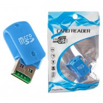Картридер microSD USB58, синий