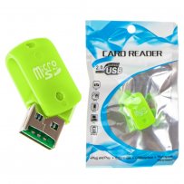 Картридер microSD USB58, зелёный