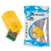 Картридер microSD USB58, жёлтый