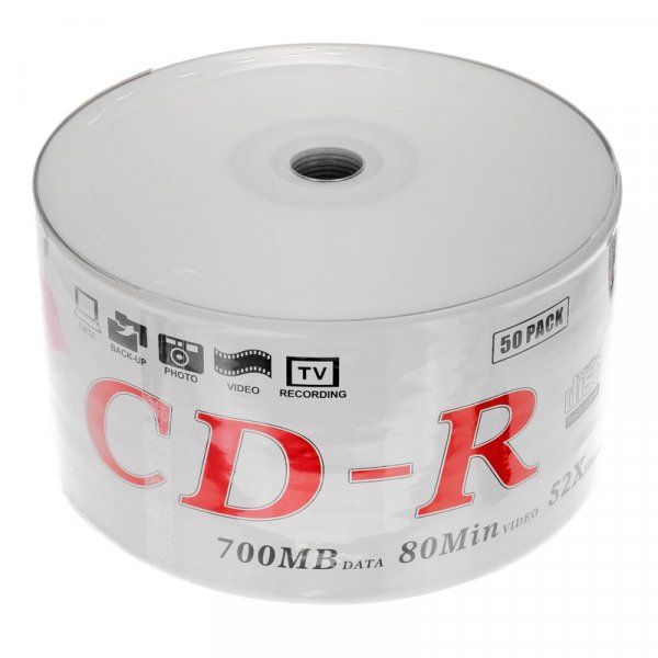 Диск CD-R SP-50 80Min 52X 700mb GSC-S-575 белые без рисунка