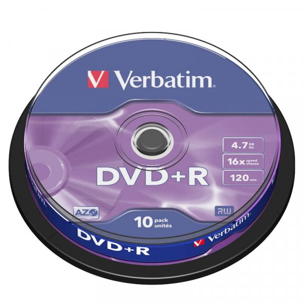 Диск DVD+R CB-10 4,7GB 16x VERBATIM