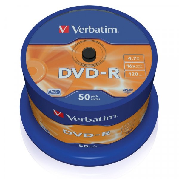Диск DVD-R CB-50 4,7 GB 16x VERBATIM