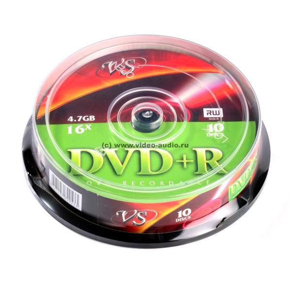Диск DVD+R CB-10 4,7 GB 16x  VS