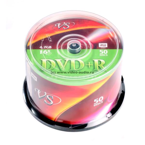 Диск DVD+R CB-50 4,7 GB 16x  VS