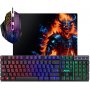 Игровой набор Defender Alion GS-987 RU, мышь+клавиатура+коврик, радуж., чёрный