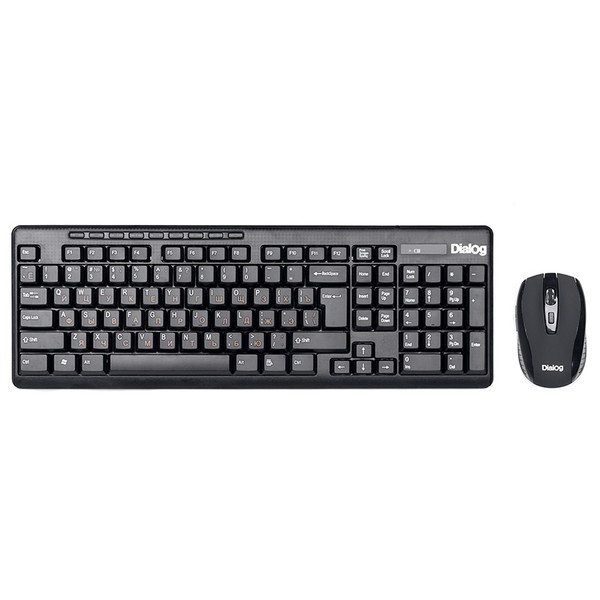Комплект беспроводной KMROP-4020U  Dialog Pointer RF 2.4G - USB, радиоклавиатура + опт. радиомышь 6D