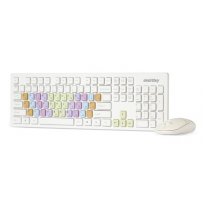 Комплект беспроводной SBC-218346AG-W Smartbuy клавиатура с цвет. клавишами + мышь White