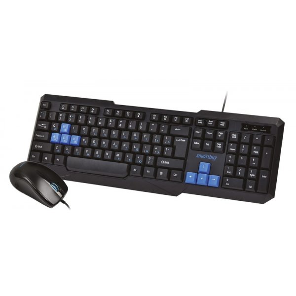 Комплект проводной Smartbuy ONE SBC-230346-KB, мышь+клавиатура, чёрно-синий