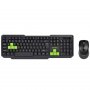 Комплект беспроводной Smartbuy ONE SBC-230346AG-KN, мышь+клавиатура, чёрно-зелёный