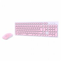 Комплект беспроводной Smartbuy ONE SBC-250288AG-WP, мышь+клавиатура, мультимедиа, бело-розовый
