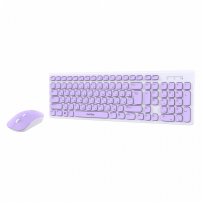 Комплект беспроводной Smartbuy ONE SBC-250288AG-WV, мышь+клавиатура, мультимедиа, бело-сиреневый