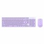 Комплект беспроводной Smartbuy ONE SBC-250288AG-WV, мышь+клавиатура, мультимедиа, бело-сиреневый