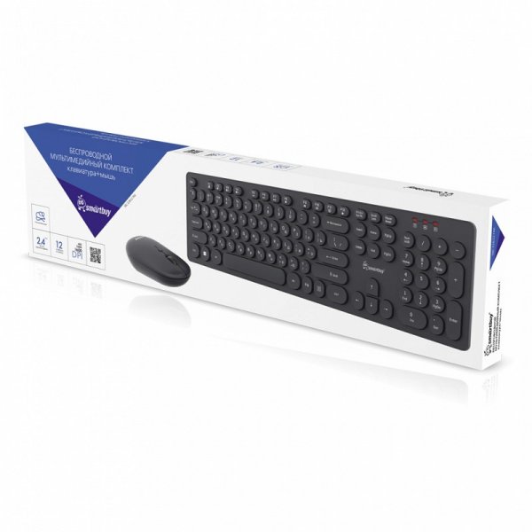 Комплект беспроводной SBC-328327AG-K Smartbuy ONE клавиатура+мышь, чёрный