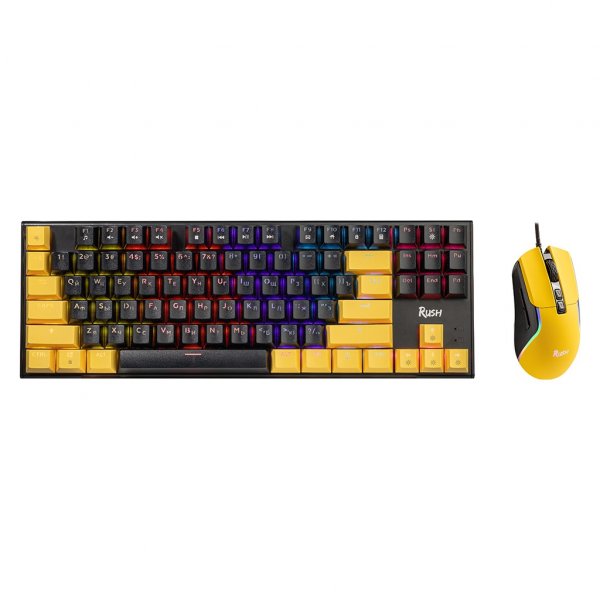 Игровой набор Smartbuy F16, мышь+клавиатура, (SBC516GK), чёрно-жёлтый