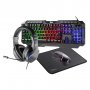 Игровой набор Smartbuy F10, мышь+клавиатура+гарнитура+коврик, чёрный
