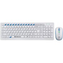 Комплект беспроводной Skiline 895 RU, белый, мультимедийный Defender