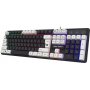 Клавиатура проводная игровая Defender Dark Knight GK-077 RU, радужная подсветка, чёрно-белый