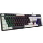 Клавиатура проводная игровая Defender Dark Knight GK-077 RU, радужная подсветка, чёрно-белый