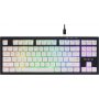 Клавиатура проводная игровая Defender Harpie GK-401 RU, 87кн+FN, 1,5м, радуж. подсветка, чёрно-белая
