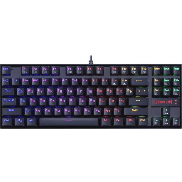 Клавиатура проводная механическая Redragon Kumara Pro, RGB подсветка, Full Anti-Ghost