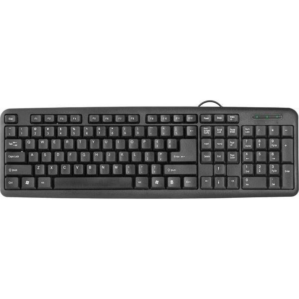 Клавиатура проводная Defender HB-420 USB RU, чёрный