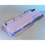Клавиатура проводная игровая Dialog Gan-Kata KGK-25U, подсветка 3 цвета, металл, USB, серебристый