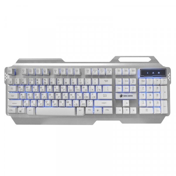 Клавиатура проводная игровая Dialog Gan-Kata KGK-25U, подсветка 3 цвета, металл, USB, серебристый