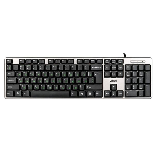 Клавиатура проводная Dialog Standart KS-030U, USB, серый
