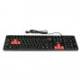 Клавиатура проводная Dialog Standart KS-030U, USB, чёрно-красный