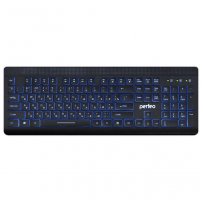 Клавиатура проводная Perfeo PF-843 "Backlight", подсветка, мультимедиа, USB, чёрный (20)