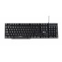 Клавиатура проводная Ritmix RKB-200BL, подсветка, мультимедиа, USB, чёрный