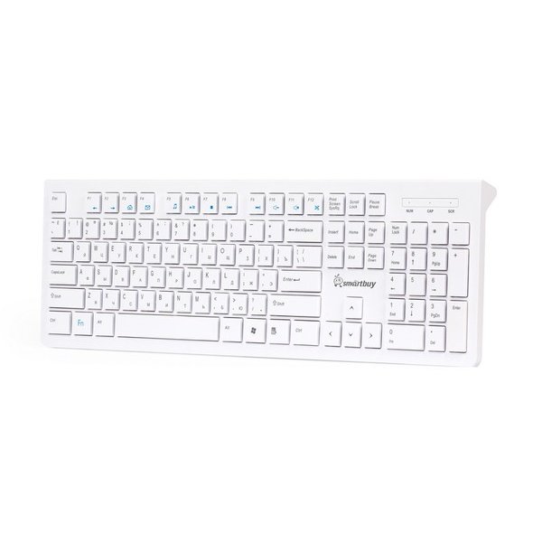 Клавиатура проводная Smartbuy SBK-206US-W, мультимедиа, USB, белый