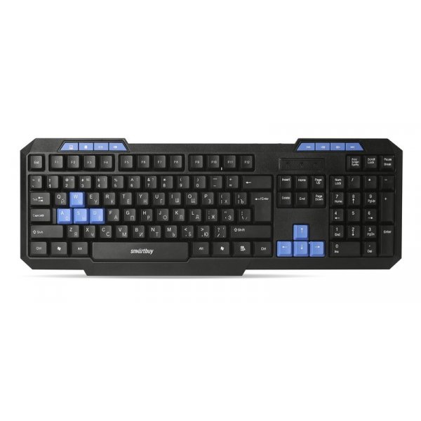Клавиатура проводная Smartbuy SBK-221U-K ONE, мультимедиа, USB, чёрный
