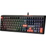 Клавиатура проводная игровая Defender Atomic Force GK-005 RU, 108 кн.+FN, радуж. подсв., чёрно-серая