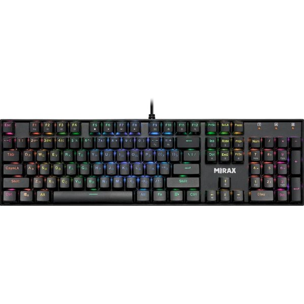 Клавиатура проводная механическая Defender Mirax GK-352 RU, RGB, 104кн, син.свитчи, черный