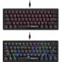 Клавиатура проводная механическая Defender Deimos GK-303 RU, RGB, 61кн, розов.свитчи, черный