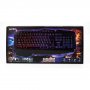 Клавиатура проводная игровая Perfeo PF_A4390 "Strike", мультимедиа, подсветка 3 цвета, USB, чёрный