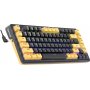 Клавиатура проводная игровая Redragon Elf RU, RGB, гаскет, фиолетово-жёлтый