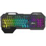 Клавиатура проводная Ritmix RKB-220BL, подсветка, мультимедиа, USB, серый