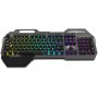 Клавиатура проводная Ritmix RKB-220BL, подсветка, мультимедиа, USB, серый