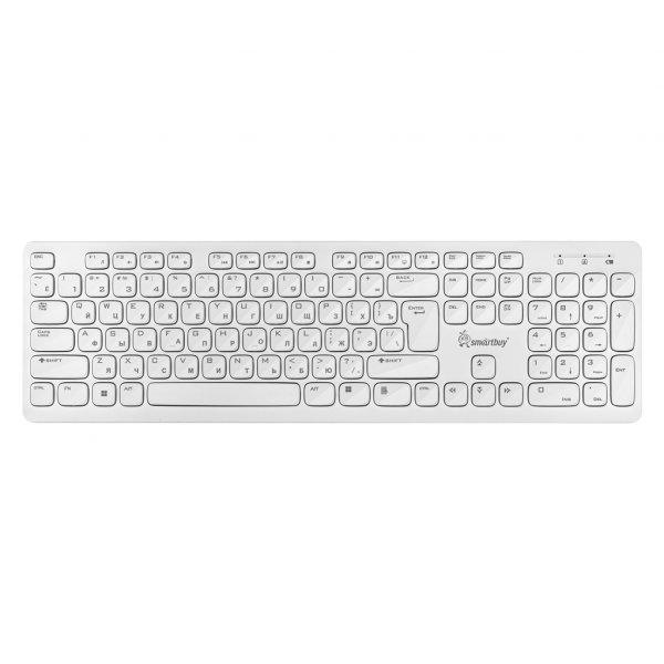 Клавиатура беспроводная Smartbuy ONE SBK-252AG-W, мультимедиа, USB, белый