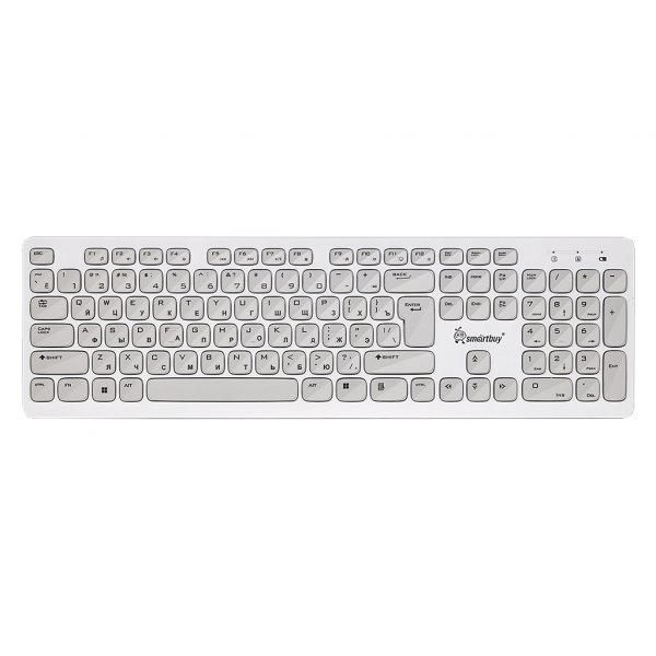 Клавиатура беспроводная Smartbuy ONE SBK-252AG-WC, мультимедиа, USB, бело-серый
