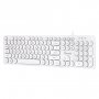 Клавиатура проводная Smartbuy SBK-328U-W ONE, подсветка 3 цвета, USB, белый