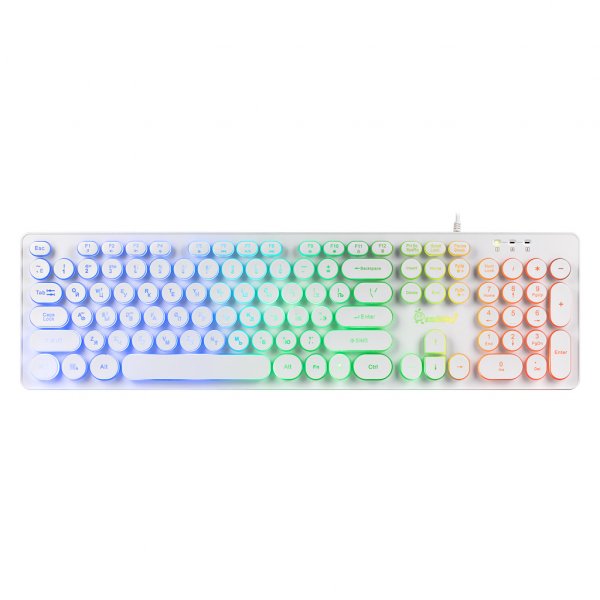 Клавиатура проводная Smartbuy SBK-329U-W ONE, подсветка, мультимедиа, USB, белый
