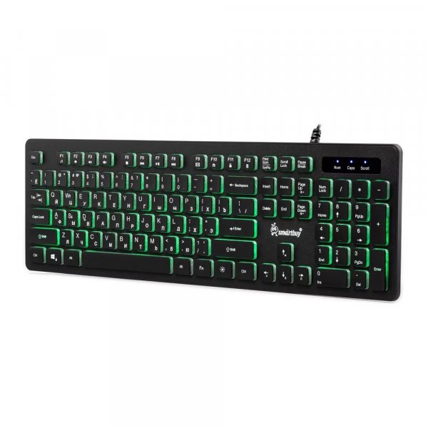 Клавиатура проводная Smartbuy SBK-336UK, подсветка, USB, чёрный