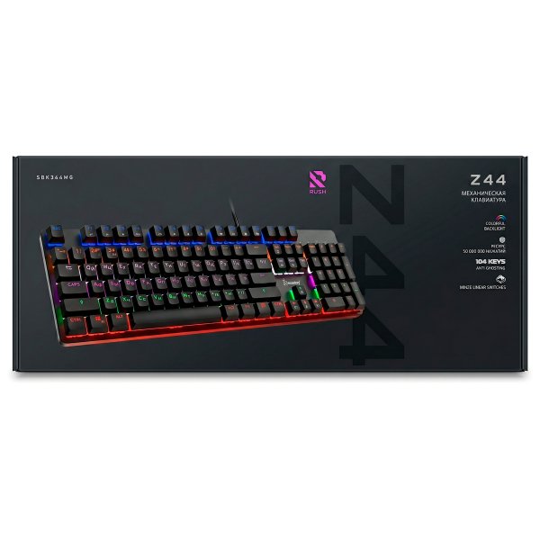 Клавиатура проводная механическая Smartbuy RUSH Z44, USB, чёрный (SBK344MG)